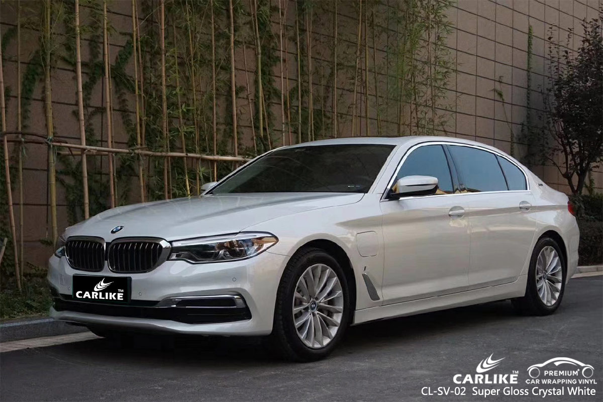 CL-SV-02 Super Gloss Crystal White car wrap vinyl for BMW