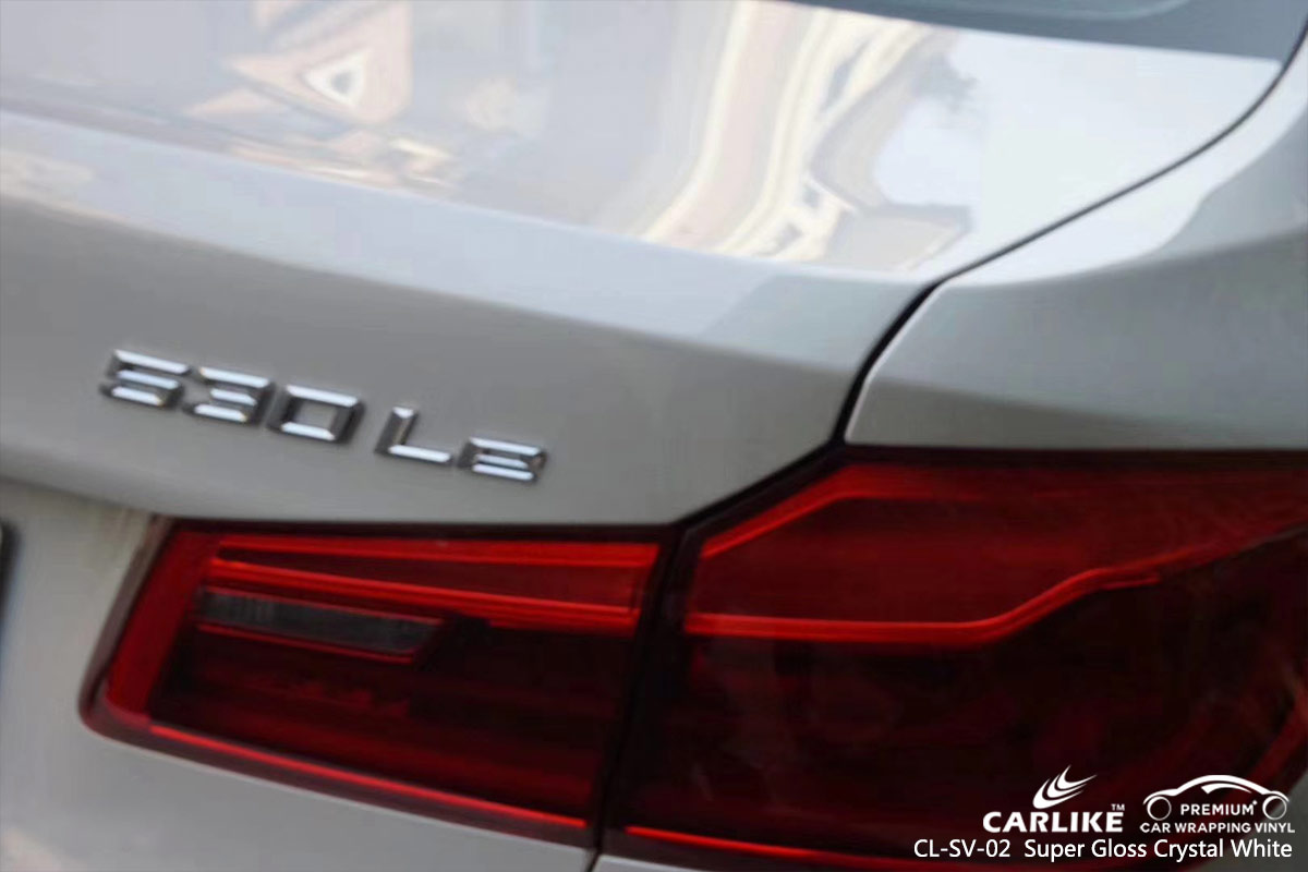 CL-SV-02 Super Gloss Crystal White car wrap vinyl for BMW