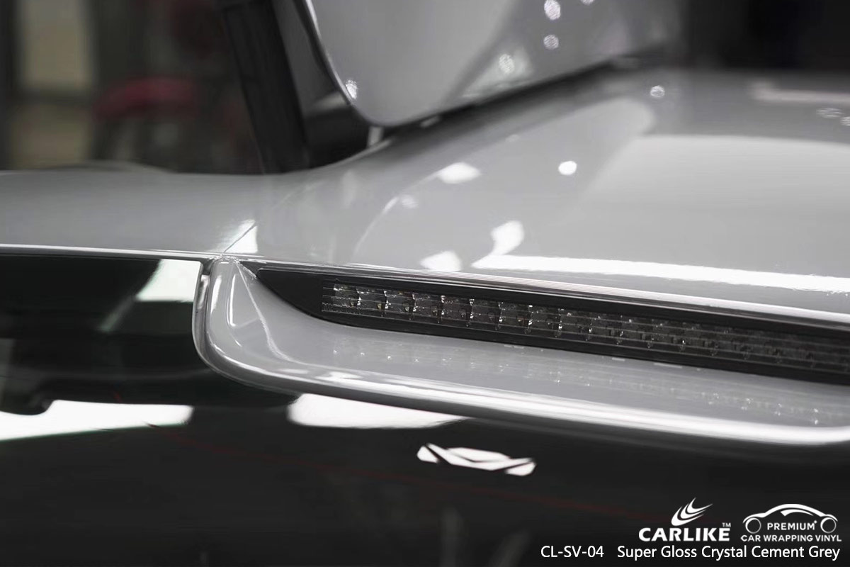 CL-SV-04 Super Gloss Crystal Cement Grey car wrap vinyl for Benz
