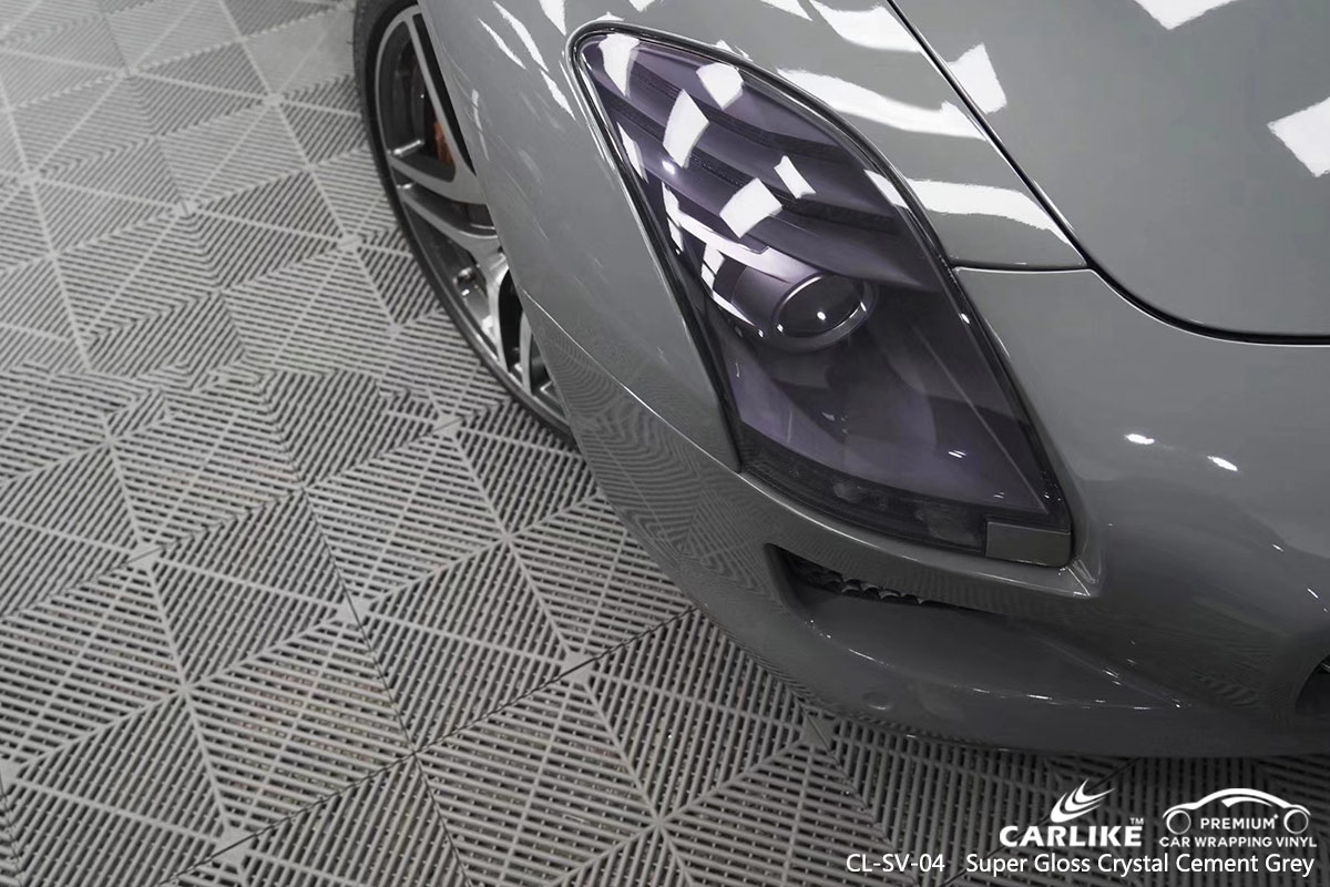 CL-SV-04 Super Gloss Crystal Cement Grey car wrap vinyl for Benz