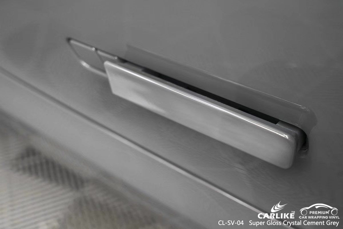 CL-SV-04 Super Gloss Crystal Cement Grey car wrap vinyl for Benz