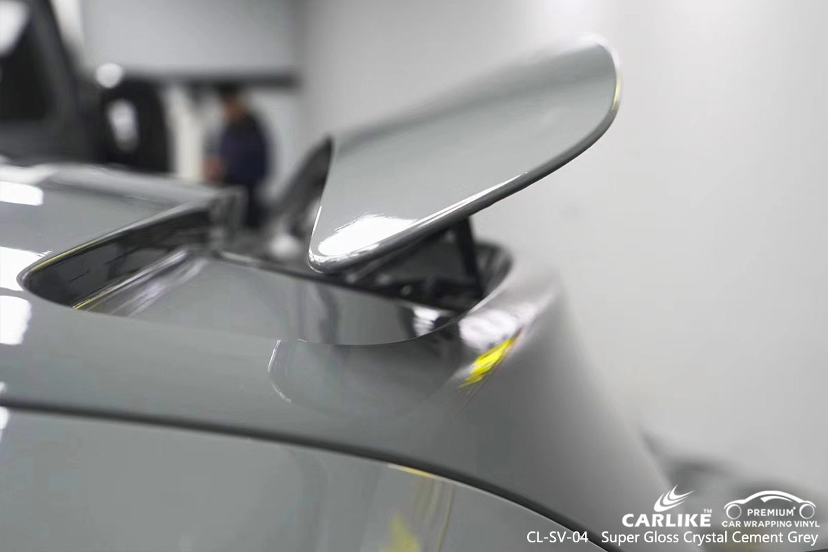 CL-SV-04 Super Gloss Crystal Cement Grey car wrap vinyl for Benz