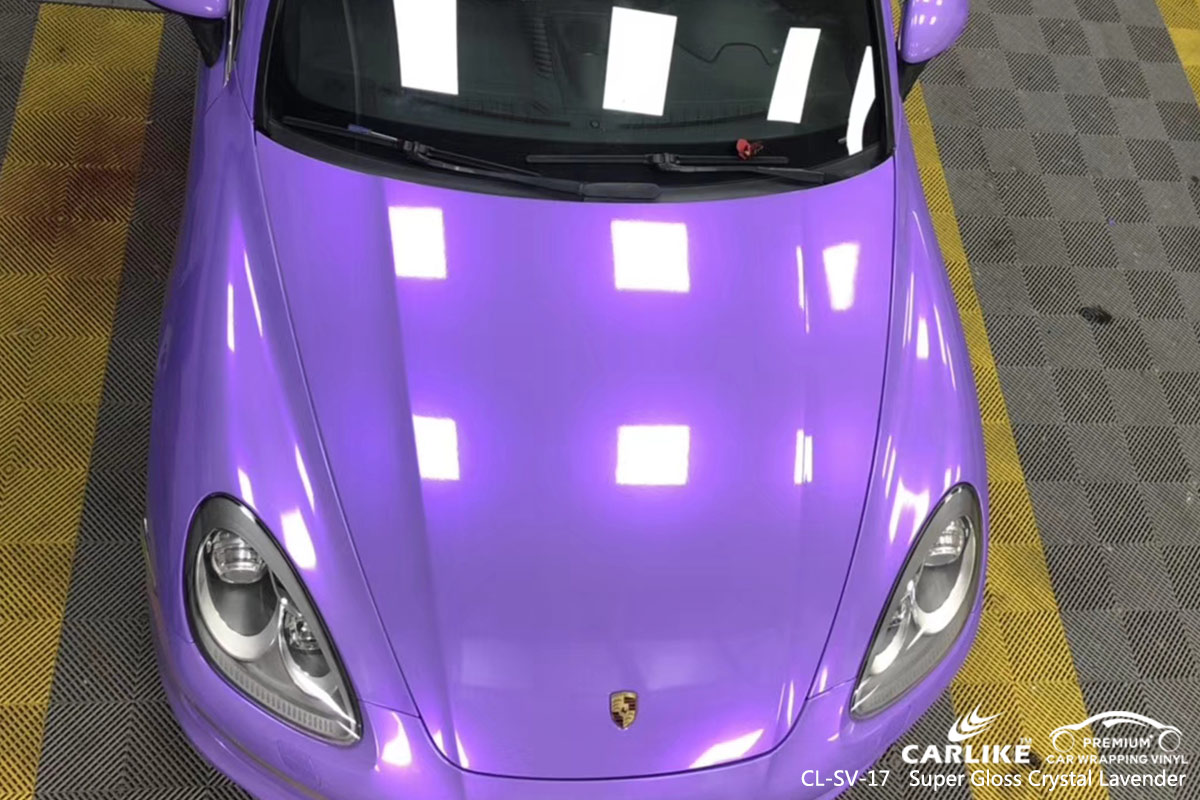 CL-SV-17 Super Gloss Crystal Lavender car wrap vinyl for Porsche