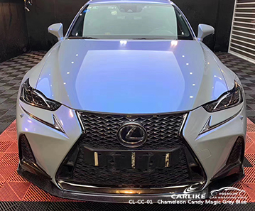 CL-CC-01 الحرباء الحلوى السحرية الرمادية الزرقاء احباط سيارة الفينيل أفلام لكزس ساموا