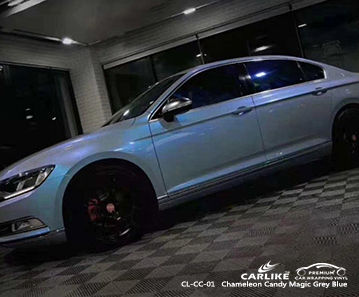 CL-CC-01 الحلوى الحرباء أفلام سحرية رمادية اللون الأزرق السيارات الفينيل سيارة لفولكس واجن الغابون