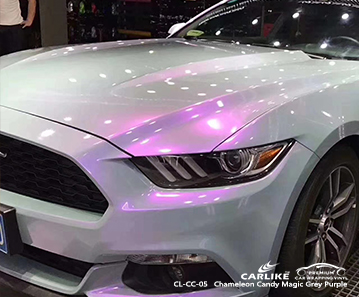 CL-CC-05 chameleon candy magic grey purple auto car wrap film for FORD MUSTANG