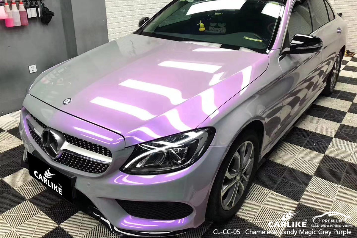 CL-CC-05 chameleon candy magic grey purple auto car vinyl wrapping for MERCEDES-BENZ Cook Islands