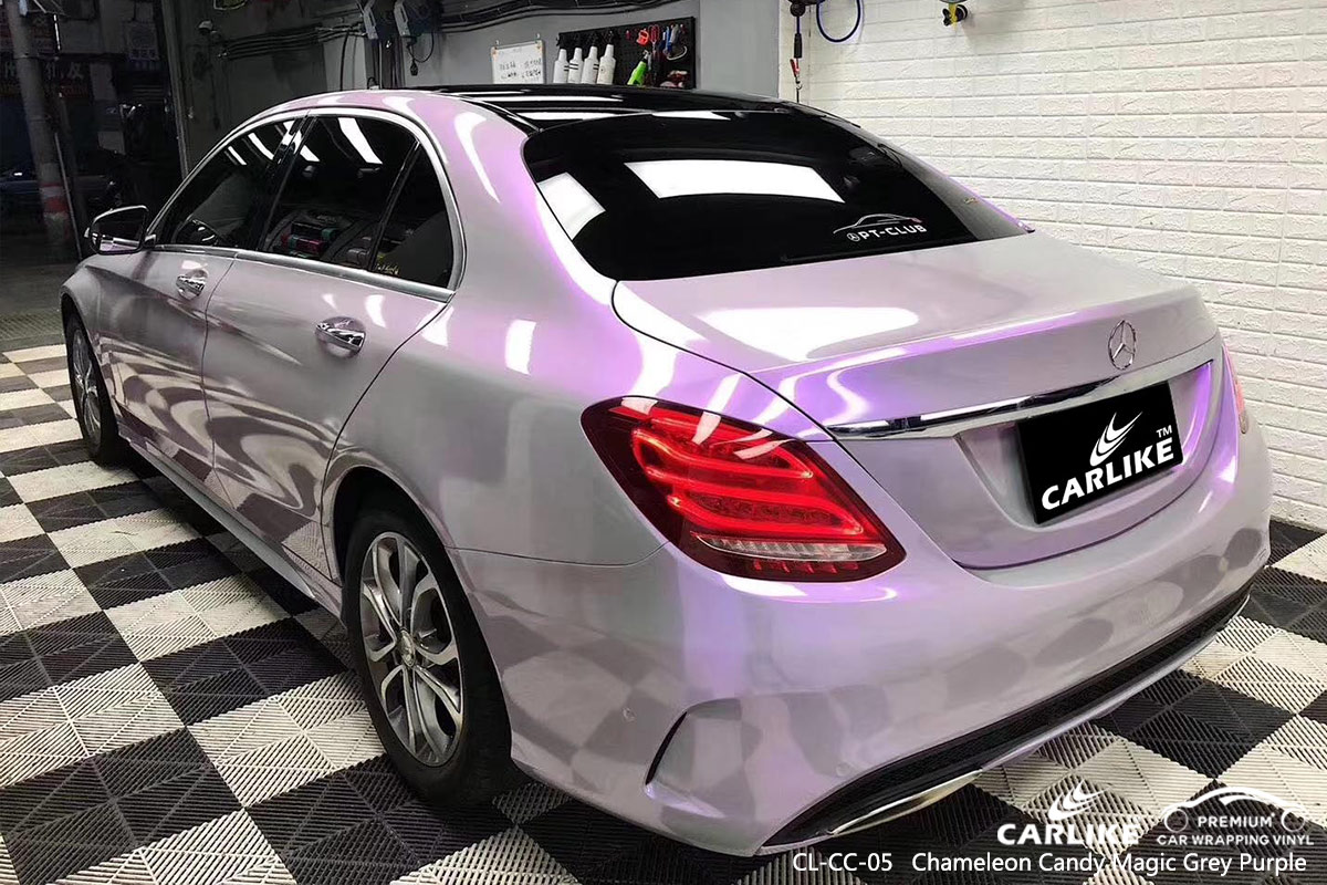 CL-CC-05 chameleon candy magic grey purple auto car vinyl wrapping for MERCEDES-BENZ Cook Islands