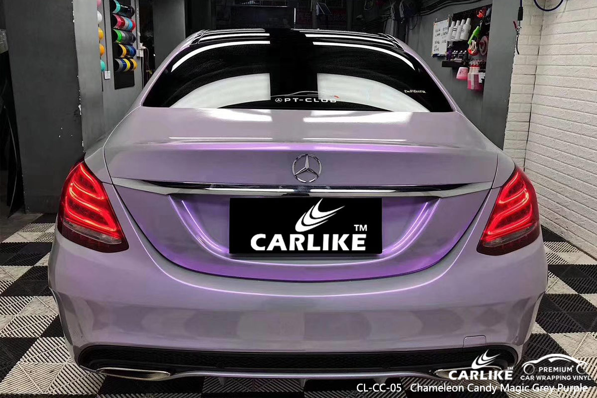 CL-CC-05 chameleon candy magic grey purple auto car vinyl wrapping for MERCEDES-BENZ Cook Islands