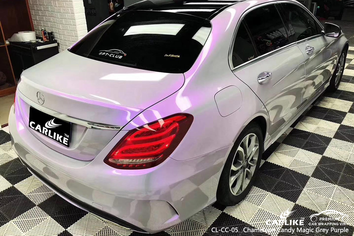 CL-CC-05 chameleon candy magic grey purple auto car vinyl wrapping for MERCEDES-BENZ Cook Islands