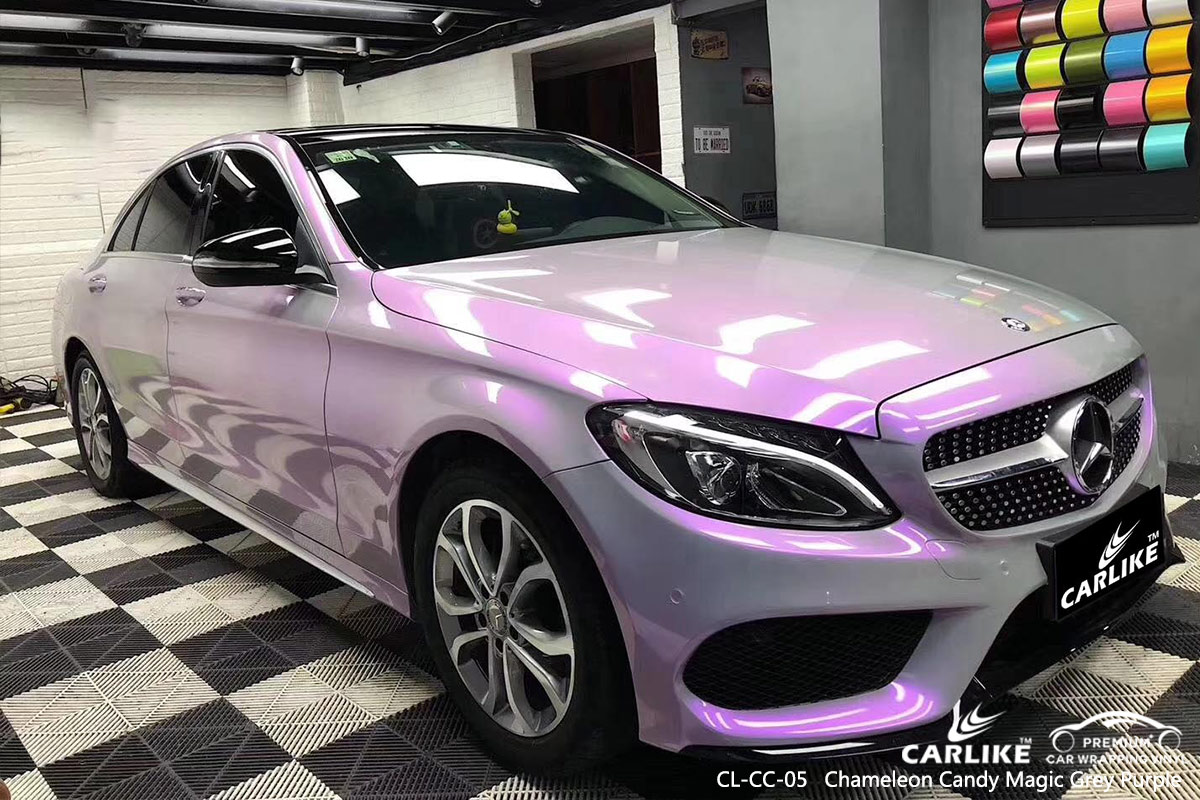 CL-CC-05 chameleon candy magic grey purple auto car vinyl wrapping for MERCEDES-BENZ Cook Islands