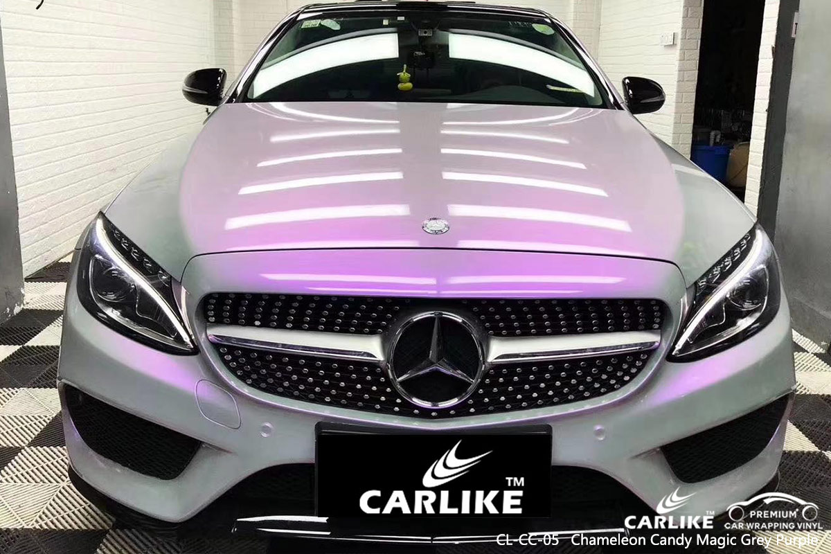 CL-CC-05 chameleon candy magic grey purple auto car vinyl wrapping for MERCEDES-BENZ Cook Islands