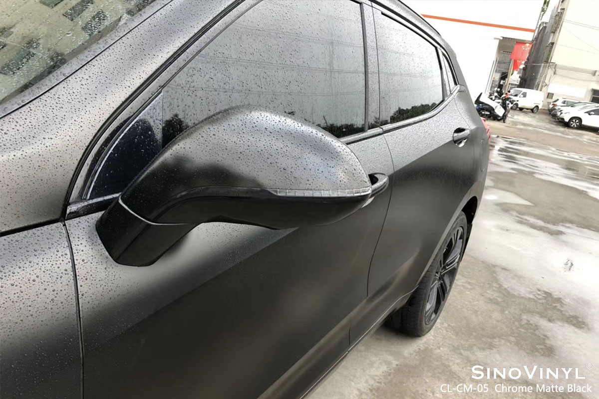 CL-CM-05 Chrome Matte Black car wrap vinyl for WEY