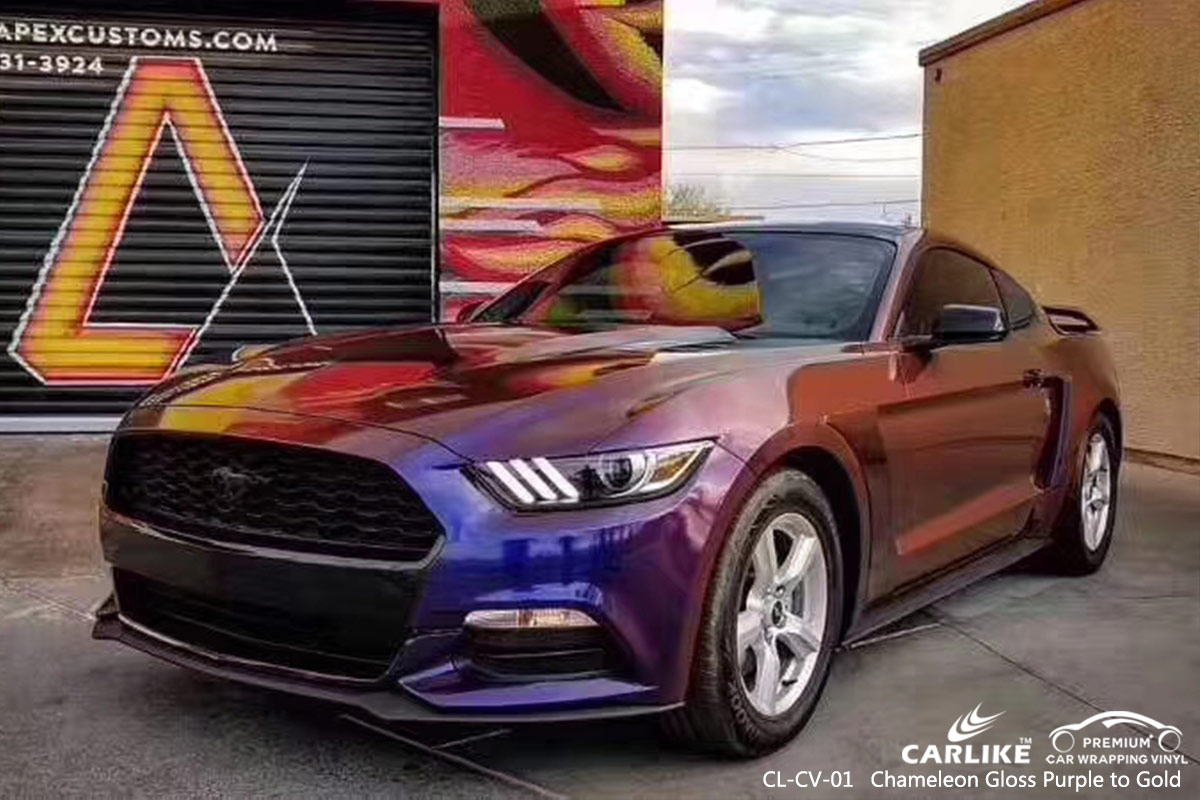 Gold Car Wrap Mustang Ford Mustang Gt S550 Reflective Emblem Decal