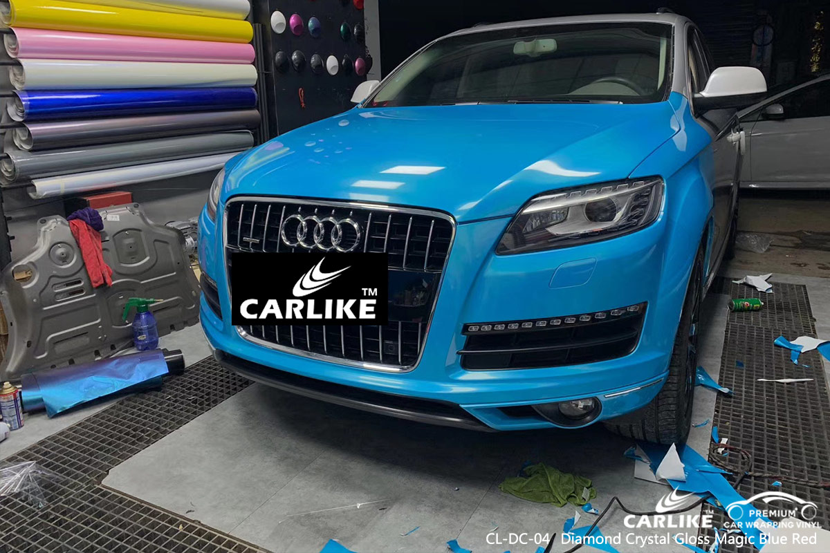 CL-DC-04 diamond crystal gloss magic blue red wrap my car for AUDI Tajikistan
