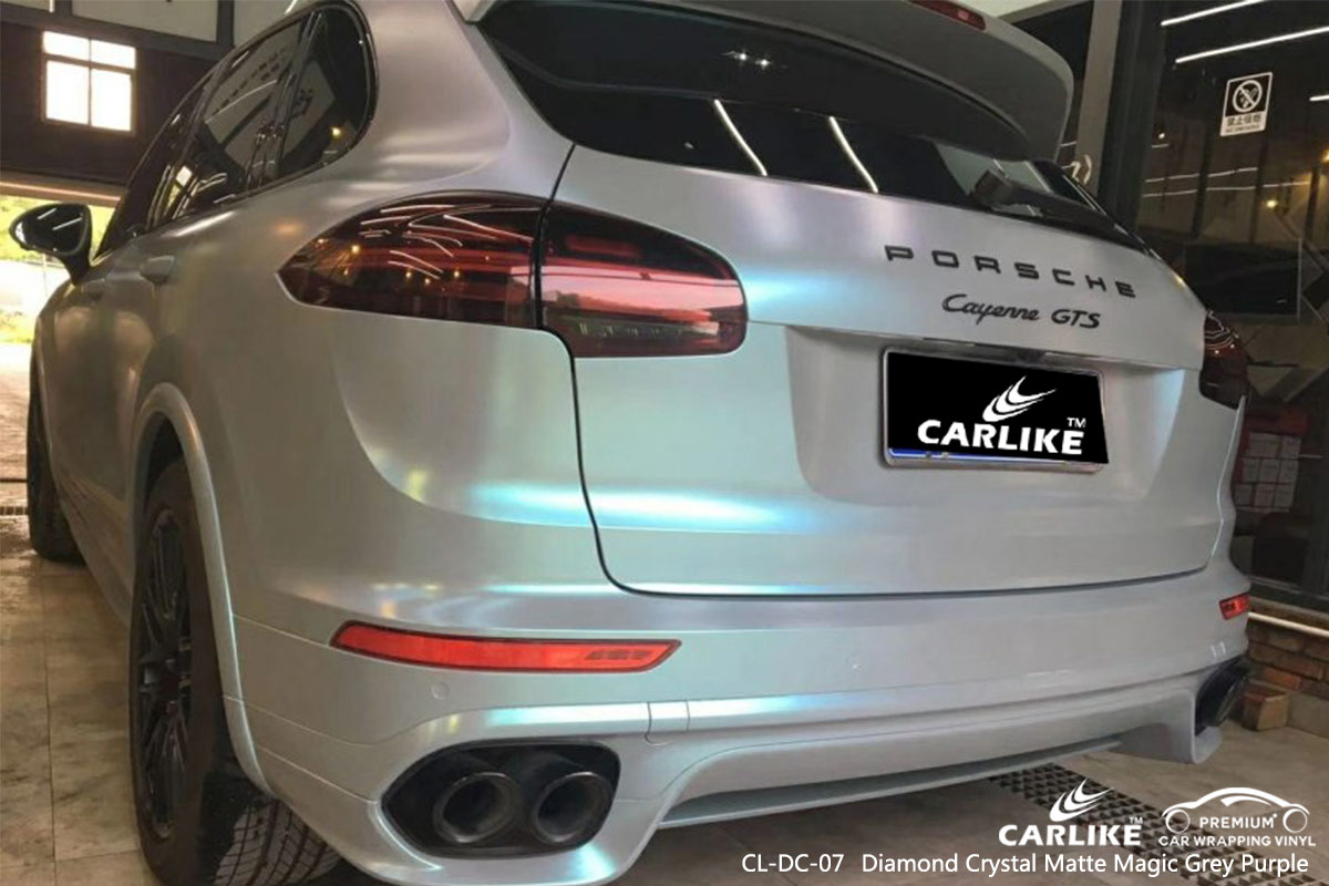 CL-DC-07 diamond crystal matte magic grey purple car foil wrapping for PORSCHE South Sudan
