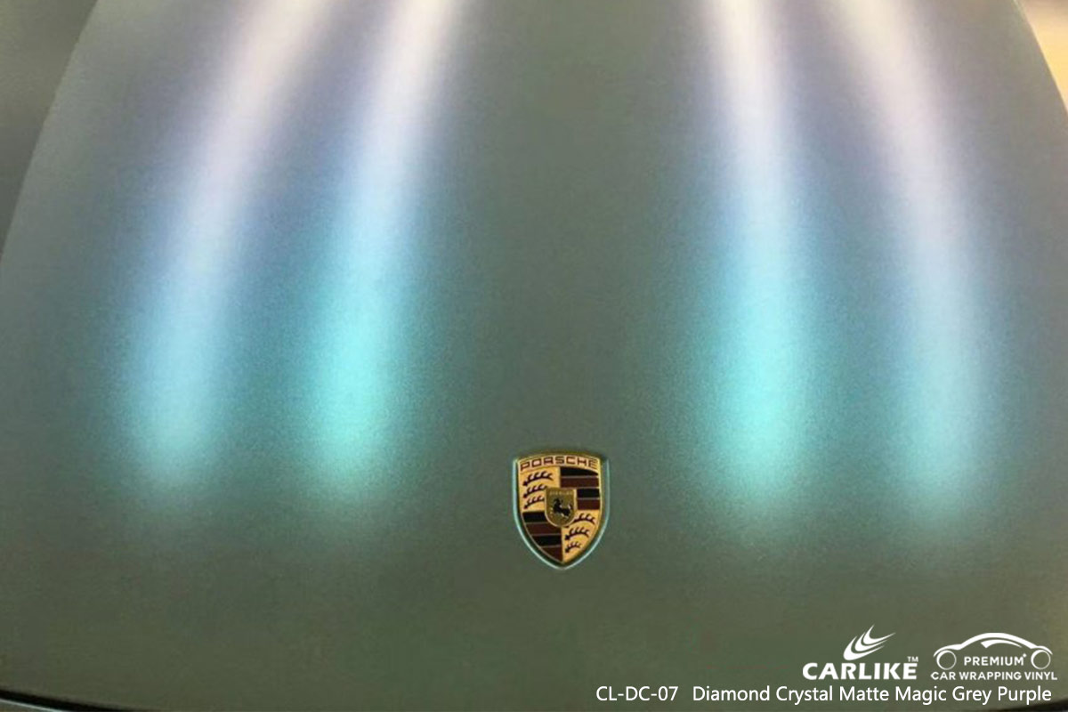 CL-DC-07 diamond crystal matte magic grey purple car foil wrapping for PORSCHE South Sudan