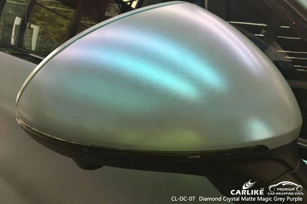 CL-DC-07 diamond crystal matte magic grey purple car foil wrapping for PORSCHE South Sudan