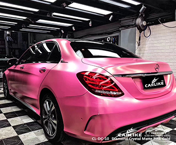 CL-DC-10 أفلام الفينيل للسيارة من الذهب الوردي اللامع غير اللامع للسيارة MERCEDES-BENZ لغينيا الاستوائية