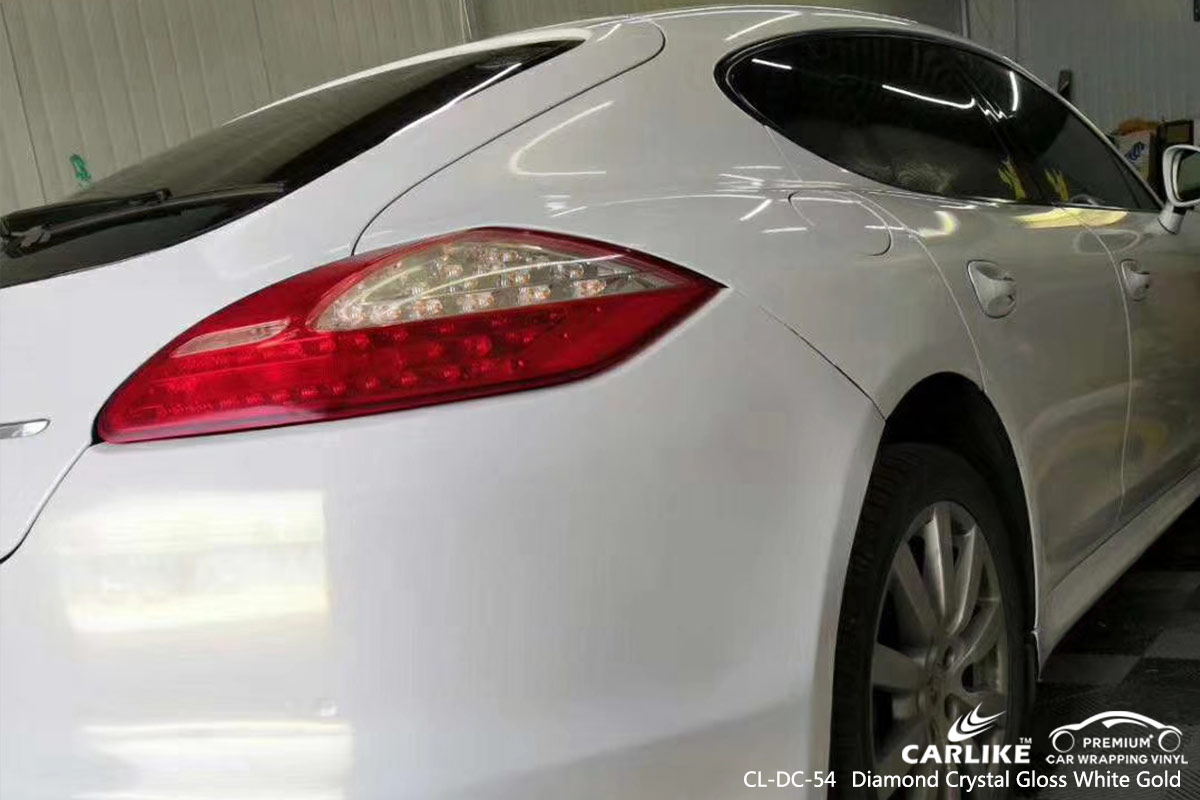 CL-DC-54 diamond crystal gloss white gold auto car wrapping PORSCHE Rwanda