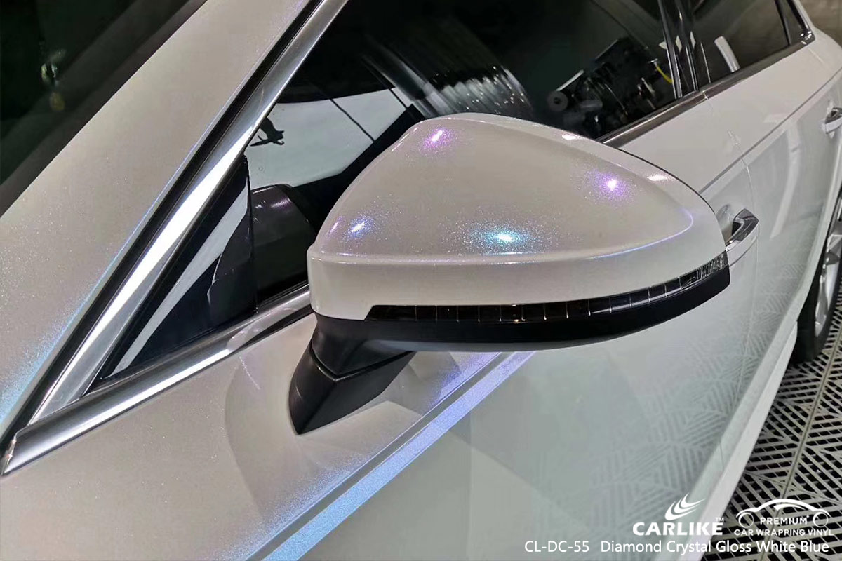 CL-DC-55 diamond crystal gloss white blue vehicle car vinyl films for AUDI Guinea