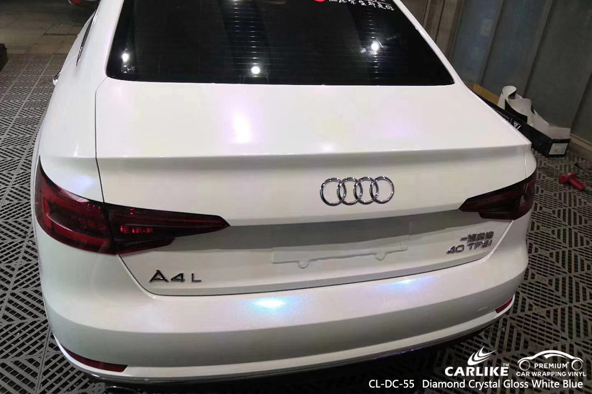 CL-DC-55 diamond crystal gloss white blue vehicle car vinyl films for AUDI Guinea