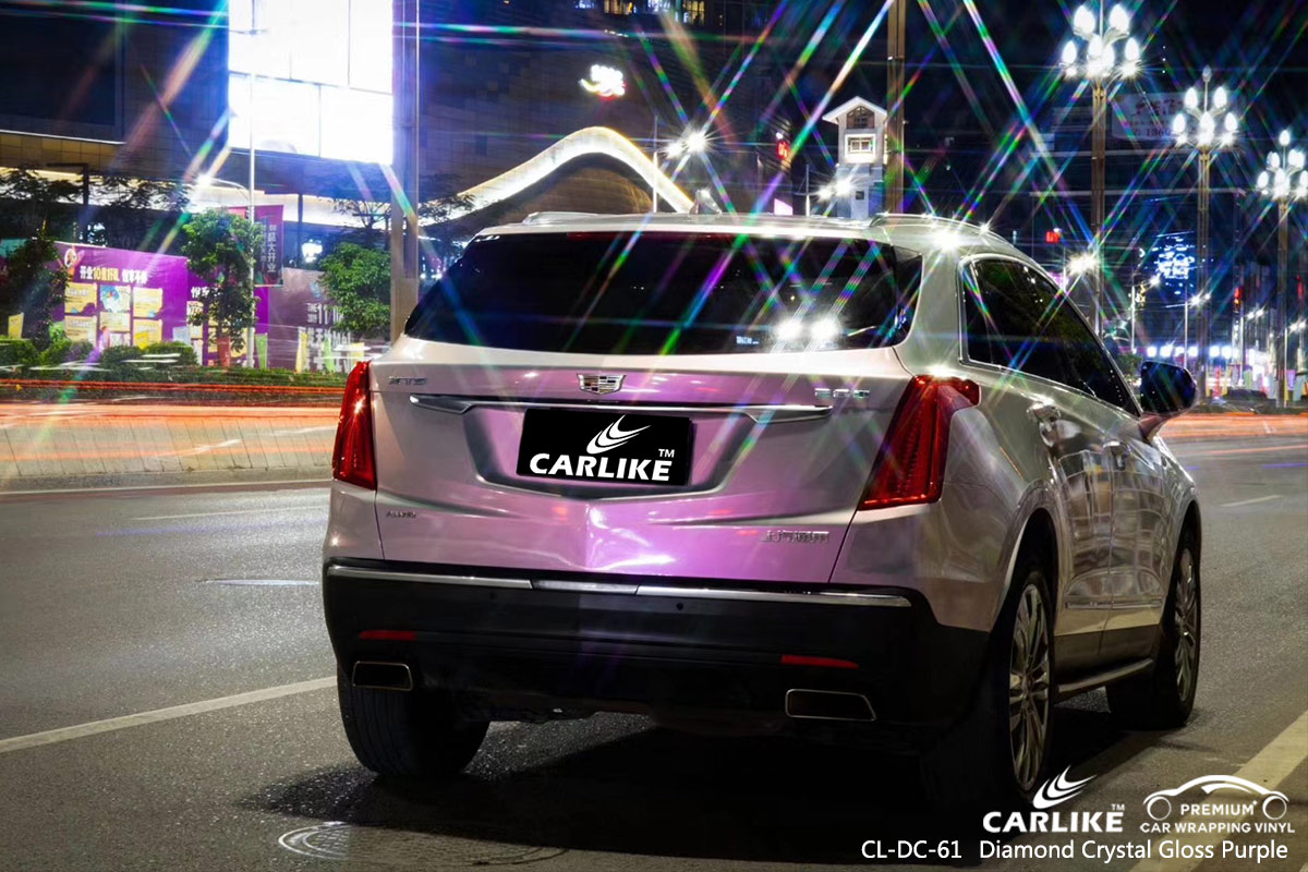 CL-DC-61 diamond crystal gloss purple car foil wrap for CADILLAC St. Vincent & Grenadines