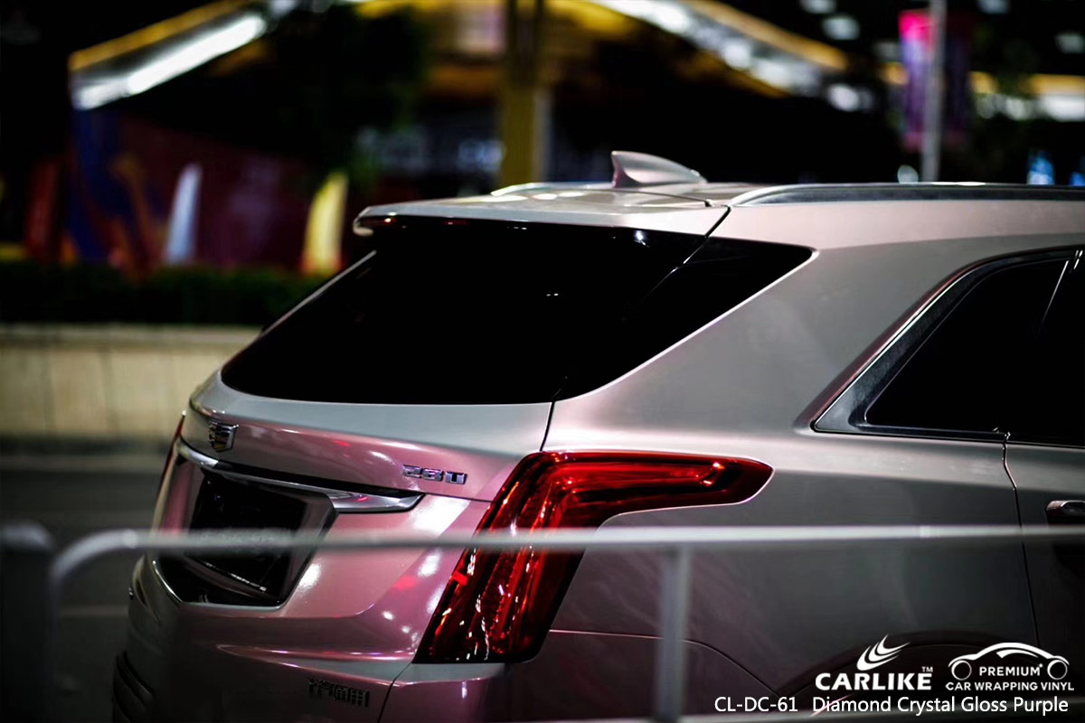 CL-DC-61 diamond crystal gloss purple car foil wrap for CADILLAC St. Vincent & Grenadines