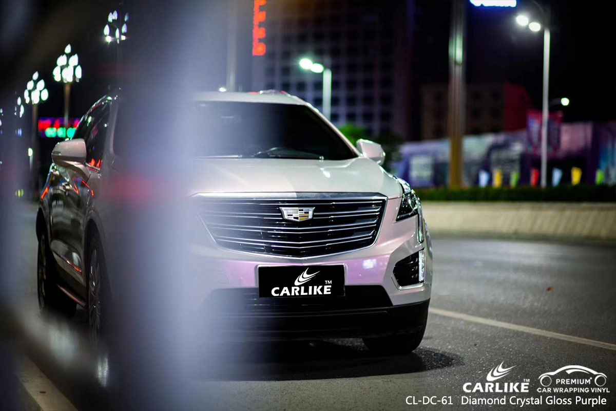 CL-DC-61 diamond crystal gloss purple car foil wrap for CADILLAC St. Vincent & Grenadines