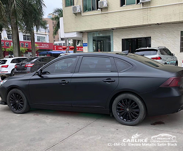 CL-EM-01 الساتان المعدني الكهربائي الأسود قارب الفينيل ورقة لاصقة لفورد بلغاريا