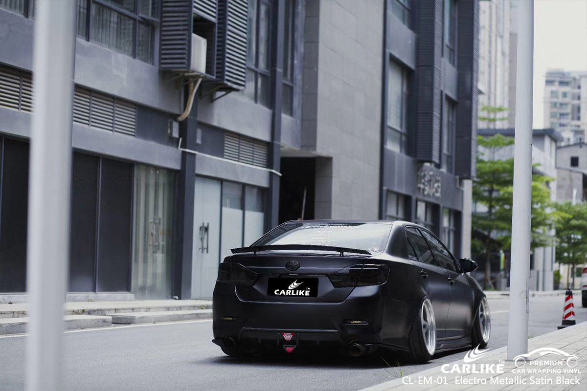 CL-EM-01 electro metallic satin black car wrap vinyl for TOYOTA