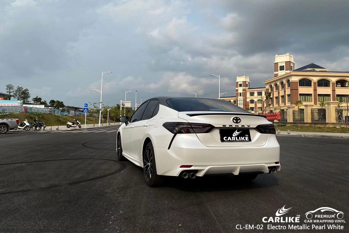 CL-EM-02 electro metallic pearl white car wrap vinyl for TOYOTA