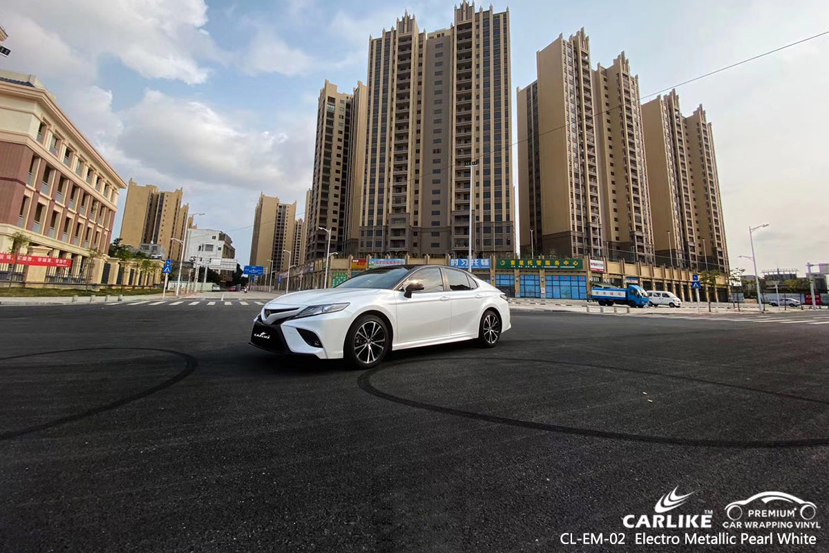 CL-EM-02 electro metallic pearl white car wrap vinyl for TOYOTA
