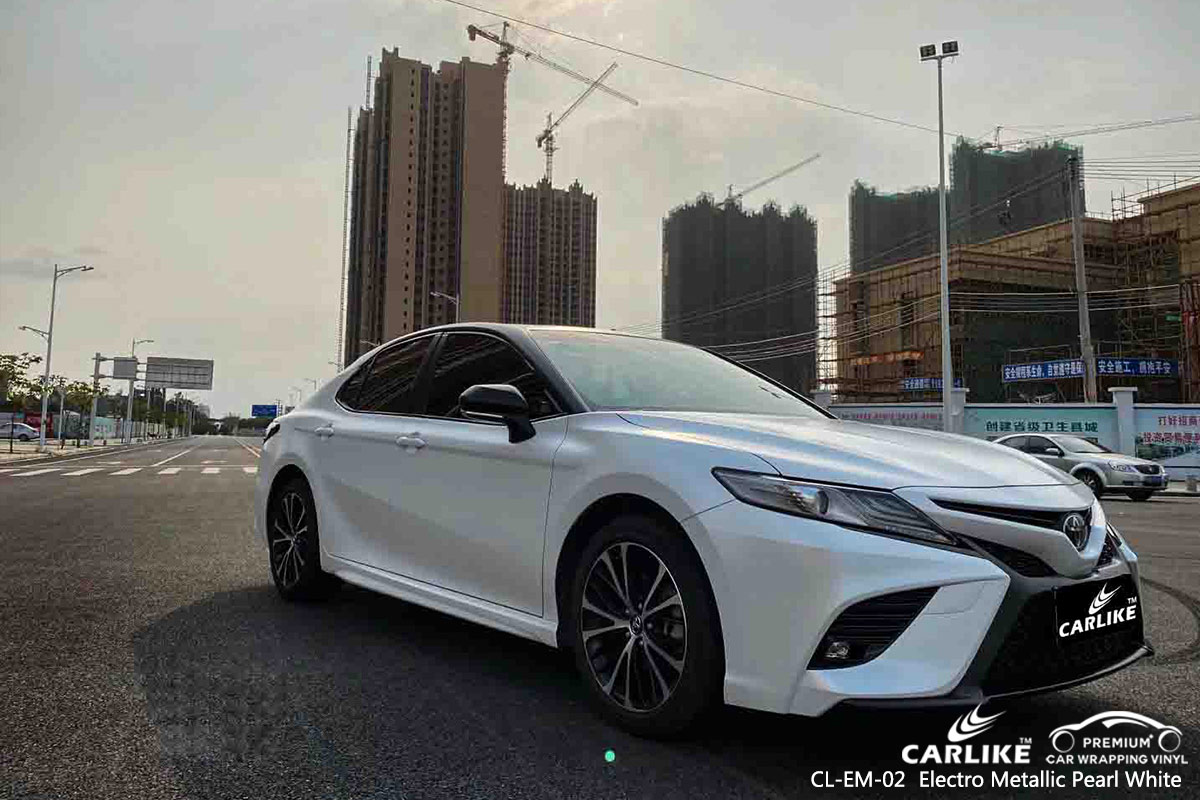 CL-EM-02 electro metallic pearl white car wrap vinyl for TOYOTA