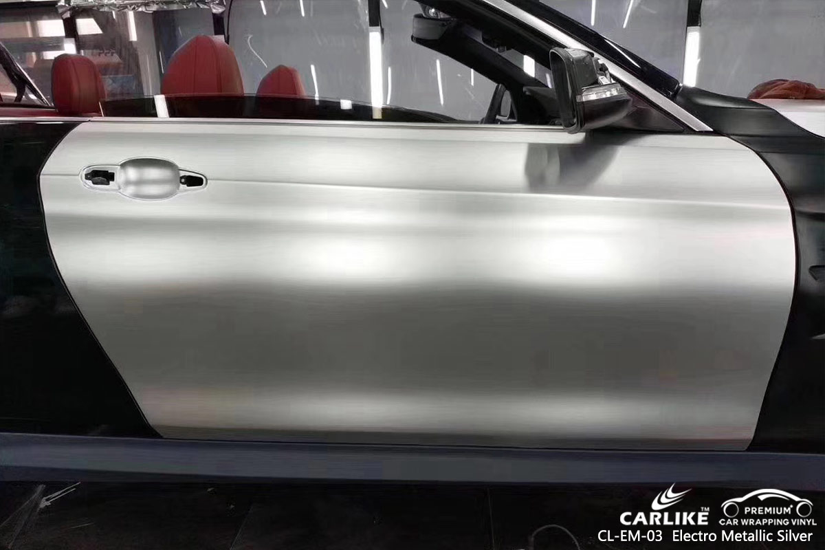 CL-EM-03 electro metallic silver car wrap vinyl for BMW