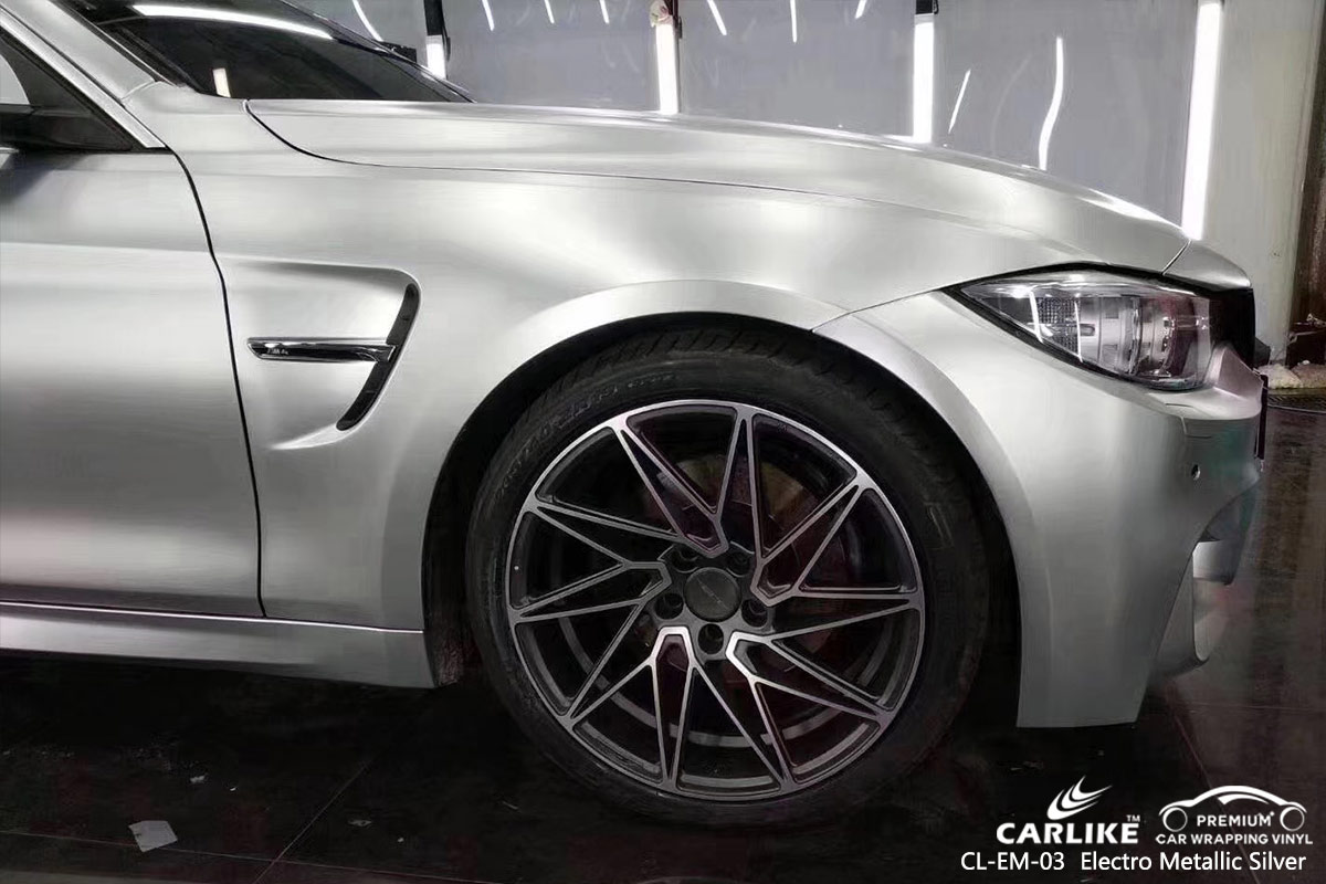 CL-EM-03 electro metallic silver car wrap vinyl for BMW