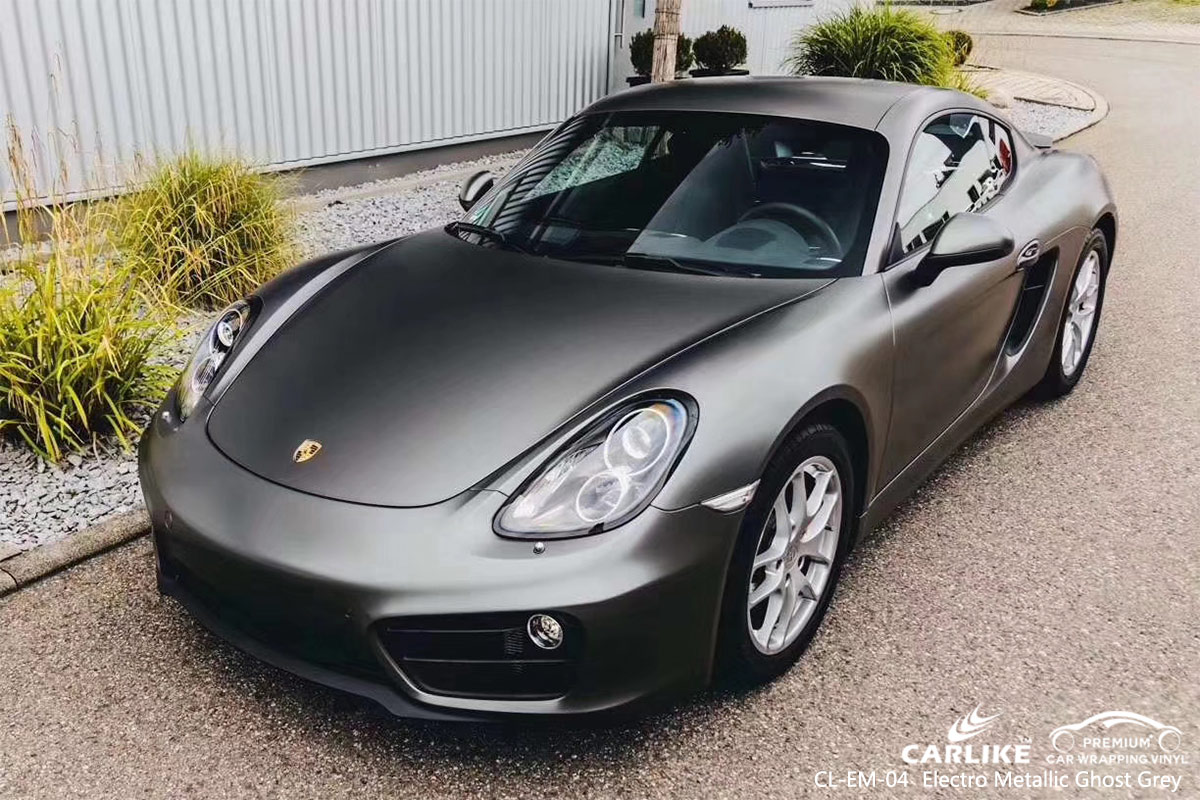 CL-EM-04 ELECTRO METALLIC GHOST GREY CAR WRAP VINYL for PORSCHE