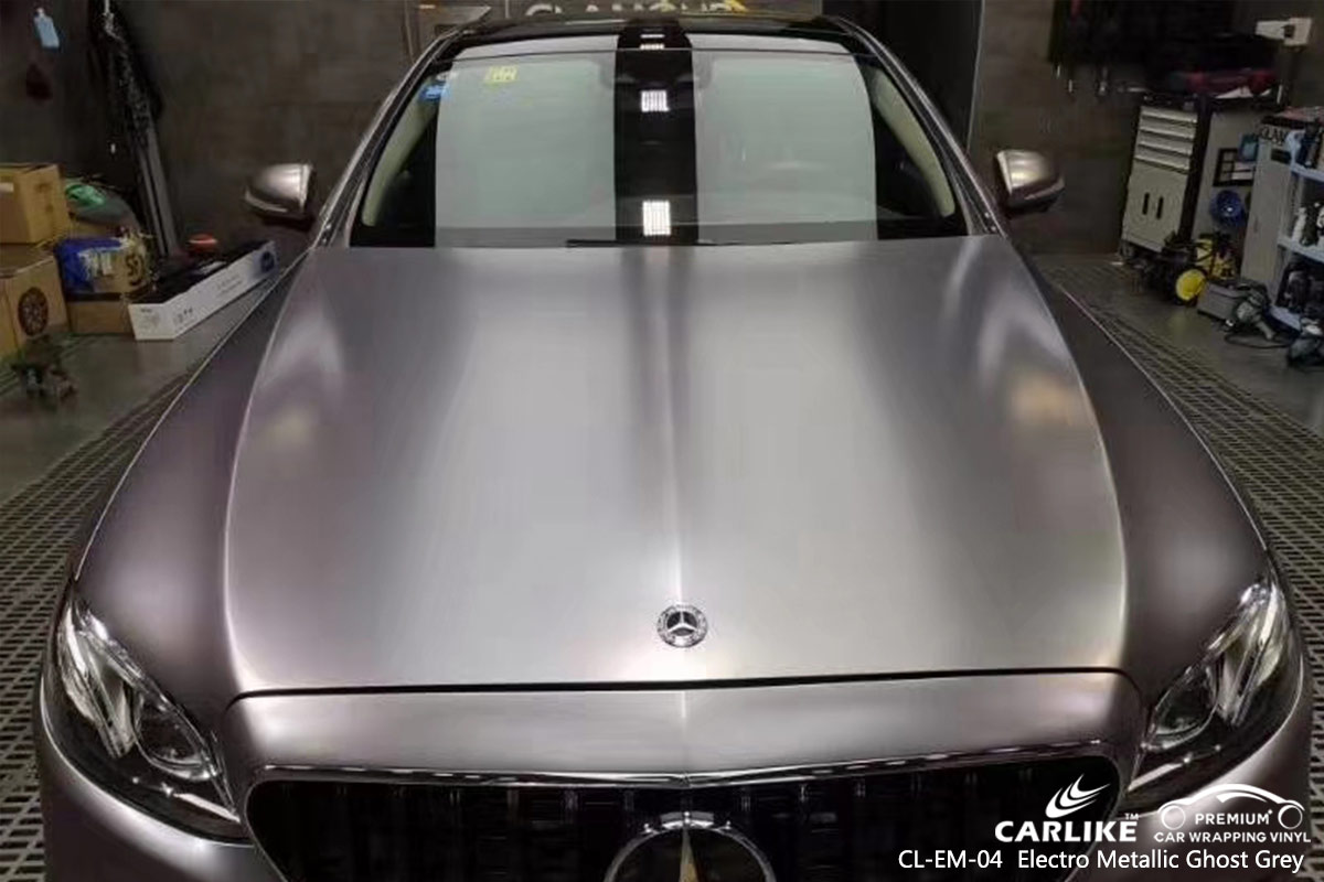 CL-EM-04 ELECTRO METALLIC GHOST GREY CAR WRAP VINYL for MERCEDES-BENZ