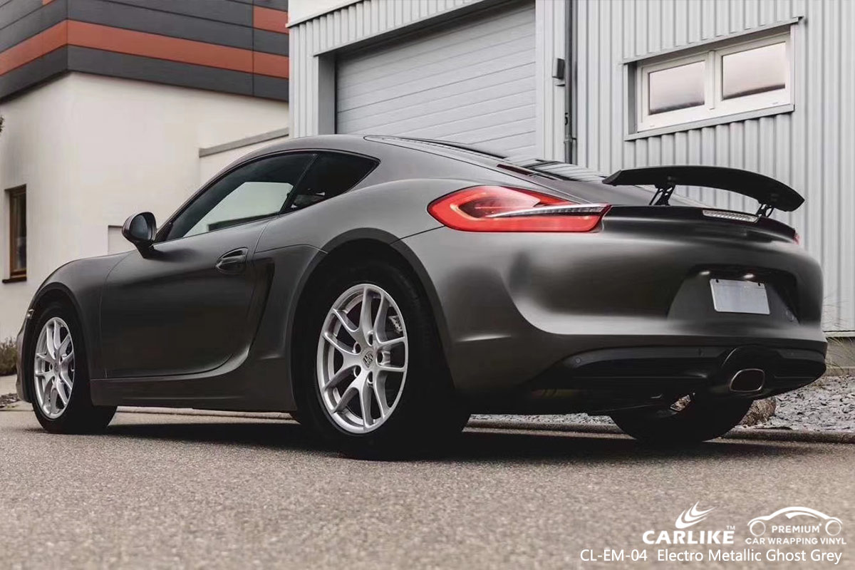 CL-EM-04 ELECTRO METALLIC GHOST GREY CAR WRAP VINYL for PORSCHE