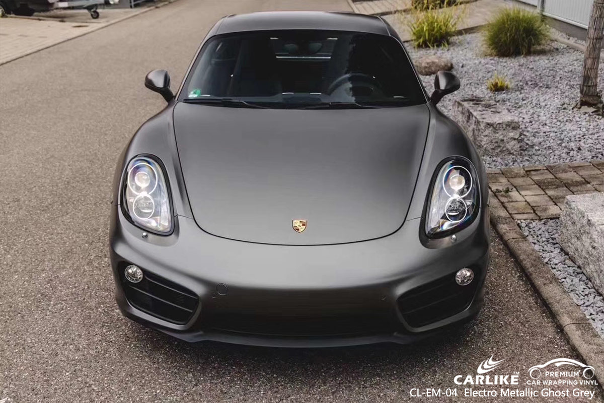 CL-EM-04 ELECTRO METALLIC GHOST GREY CAR WRAP VINYL for PORSCHE