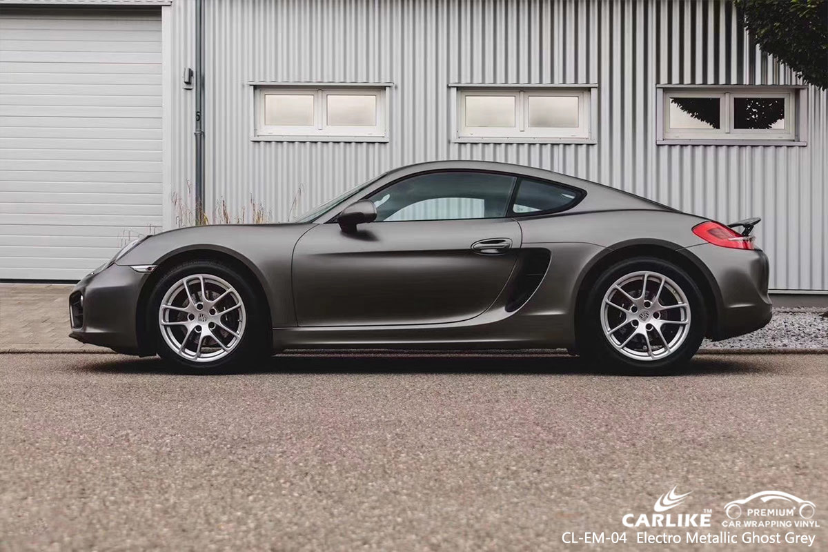 CL-EM-04 ELECTRO METALLIC GHOST GREY CAR WRAP VINYL for PORSCHE