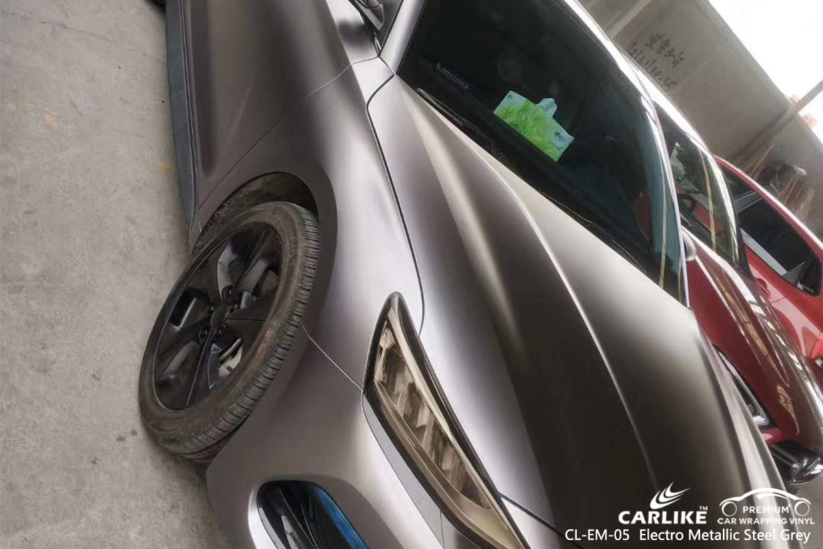 CL-EM-05 electro metallic steel grey car wrap vinyl
