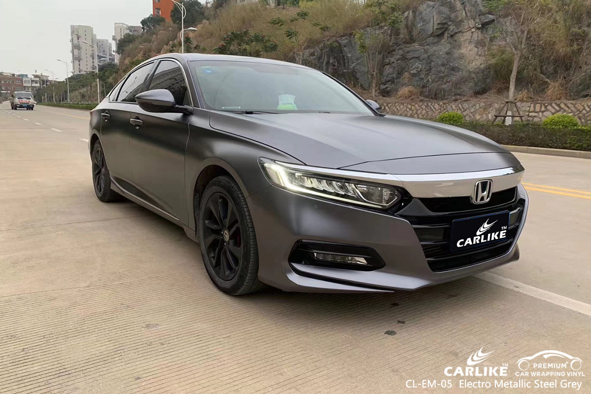 CL-EM-05 electro metallic steel grey car wrap vinyl for HONDA