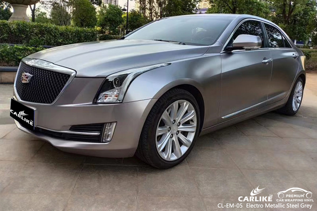 CL-EM-05 ELECTRO METALLIC STEEL GREY CAR WRAP VINYL for CADILLAC