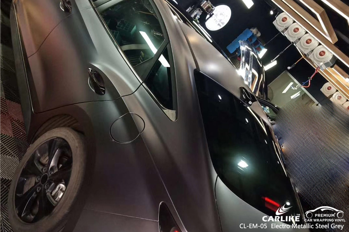 CLEM05 electro metallic steel grey car wrap vinyl Belgium SINO VINYL