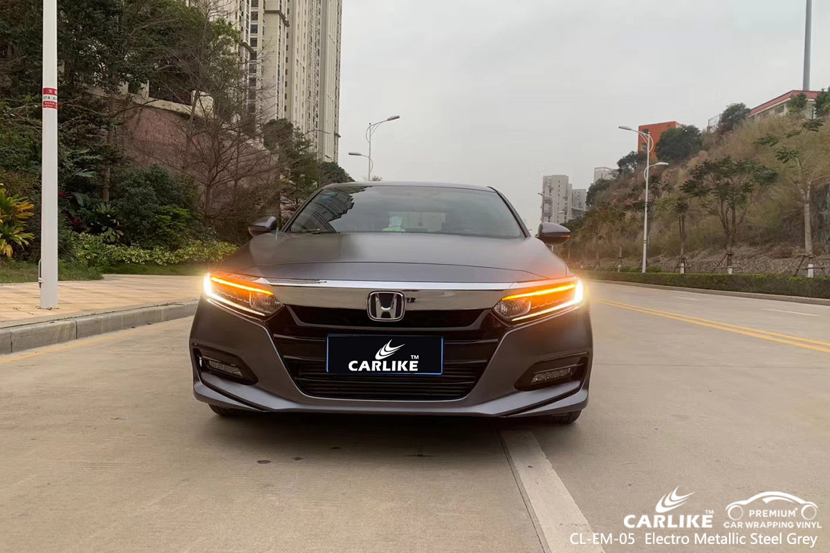 CL-EM-05 electro metallic steel grey car wrap vinyl for HONDA