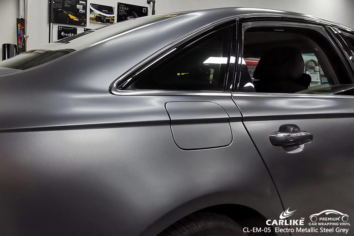 CL-EM-05 electro metallic steel grey car wrap vinyl for AUDI