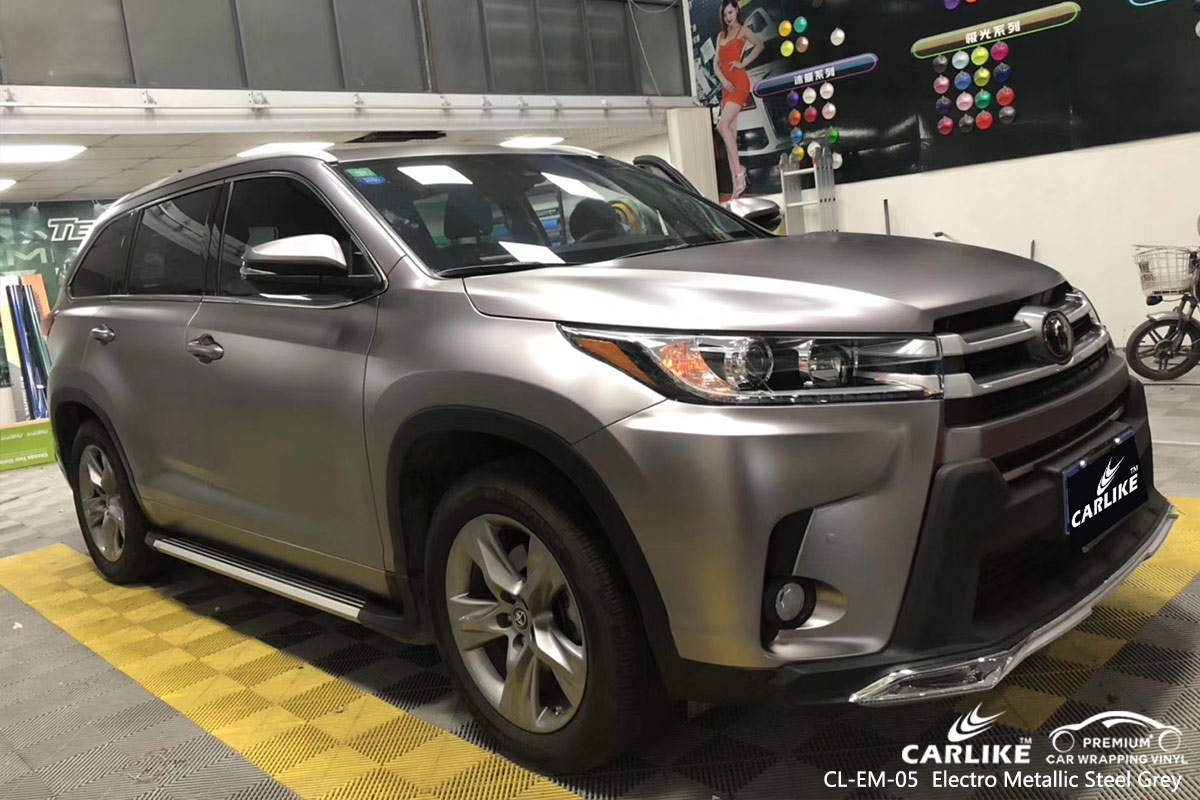 CL-EM-05 electro metallic steel grey car wrap vinyl for TOYOTA