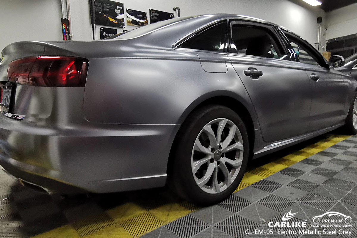 CL-EM-05 electro metallic steel grey car wrap vinyl for AUDI