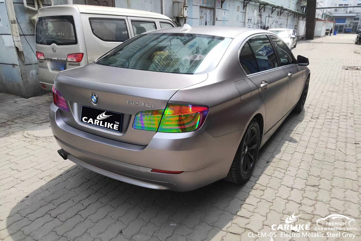 CL-EM-05 electro metallic steel grey car wrap vinyl for BMW
